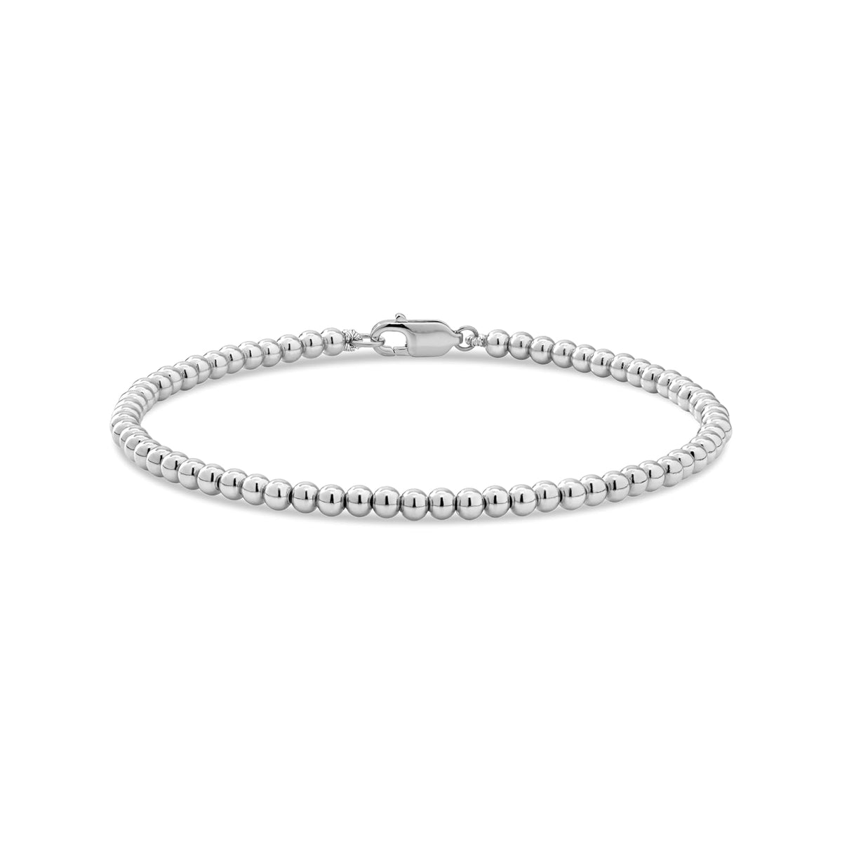 DEVATA Bracelet, XS/6.5 Inches, Silver 925/Beaded Ball Chain DRK1215