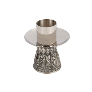 Religious Candle Holder Candle Holder, Nickel