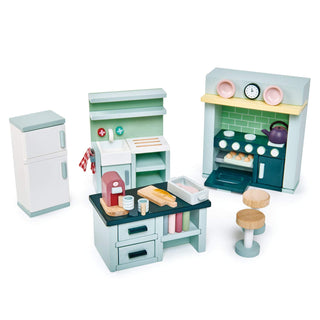 Tender Leaf Toys - Dovetail Dollhouse Accessories - Ultra Stylish Wooden Furniture Sets and Room D≈Ωcor (Dovetail Kitchen Set) for Age 3+