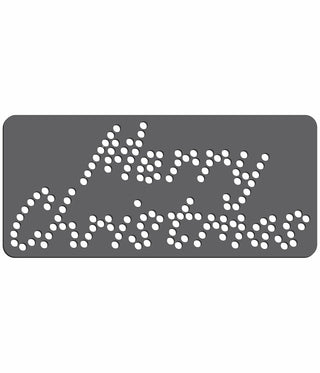 Rhinestone Genie Merry Christmas 6" Magnetic Rhinestone Template, Black