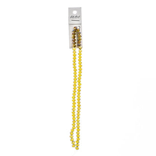 John Bead Craft Bead, 4mm x6mm, Transparent Light Amber w/Purple Luster