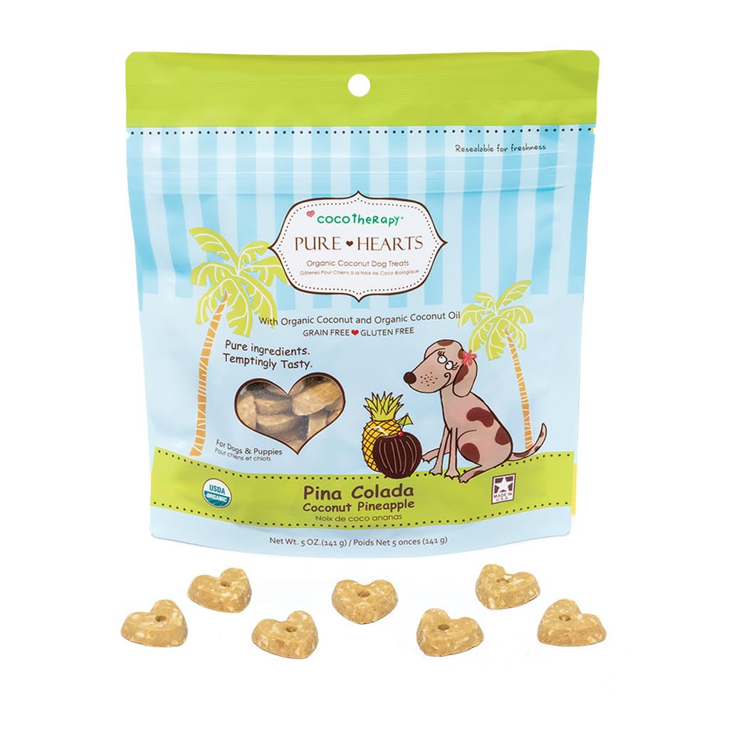 Cocotherapy Pure Hearts Coconut Cookies – Pina Colada (Pineapple Coconut), (1 Pouch), 5 Oz.