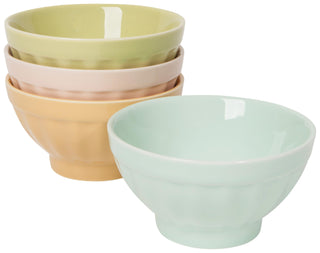 Now Designs Dishware Bowl, Set of 4 (DIA4.5 x H2.5in), Flora Set/4