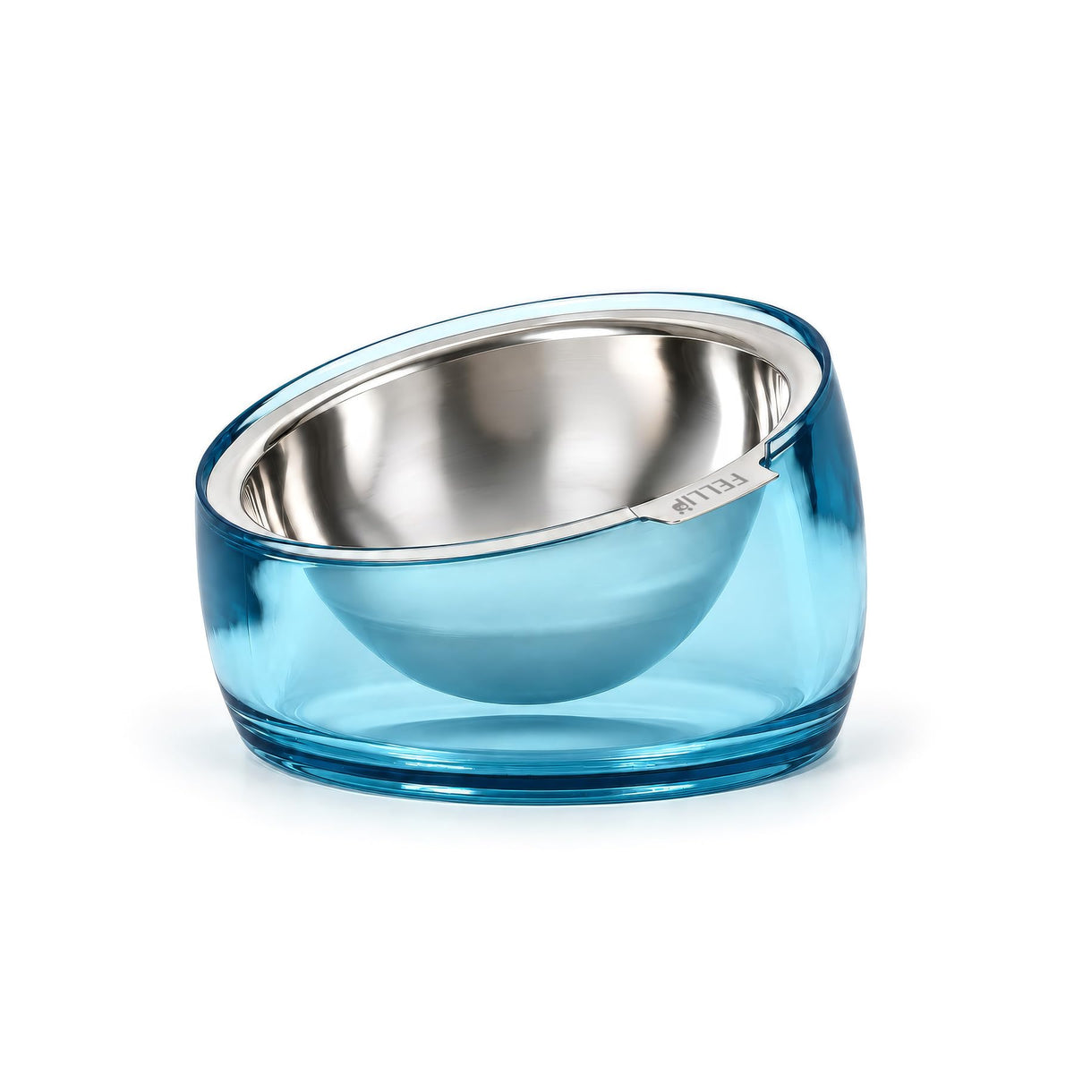 Felli Pet Feeder, 1.5 Cups Oval Dish, Sapphire