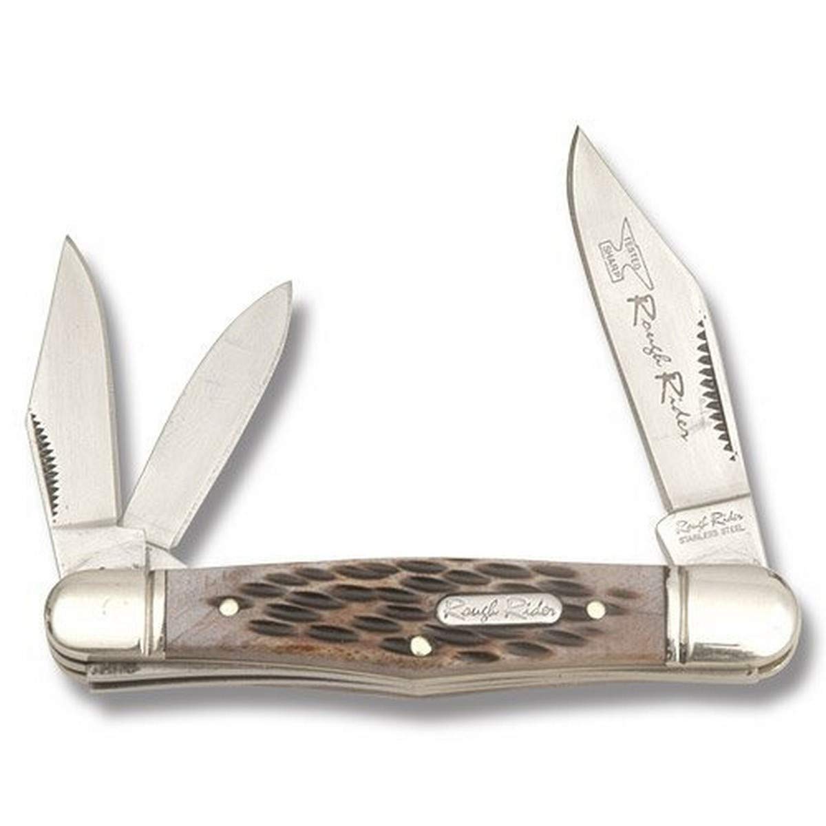Blue Ridge Knives Rough Ryder Whittler Amber Bone