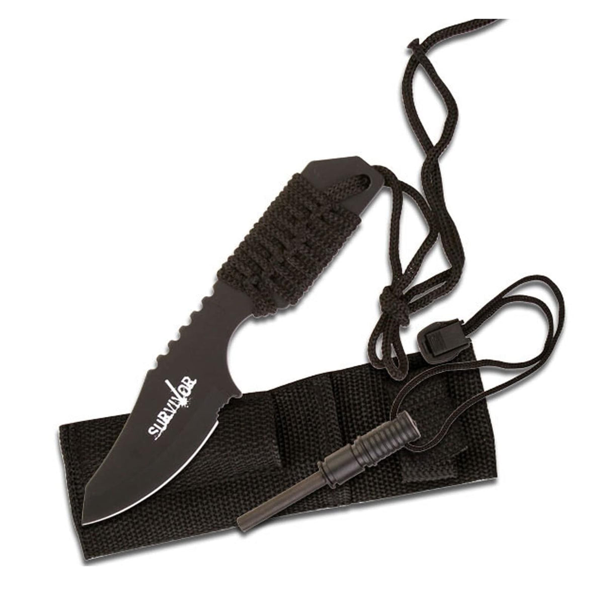 SURVIVOR Knife, 7-Inch Overall, Black-106321
