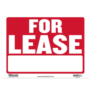 BAZIC 12" X 16" for Lease Sign, for Rent Rental House Home Apartment Car Auto Store Shops Business Waterproof Indoor Outdoor Store Wall Door Signage, 1-Pack