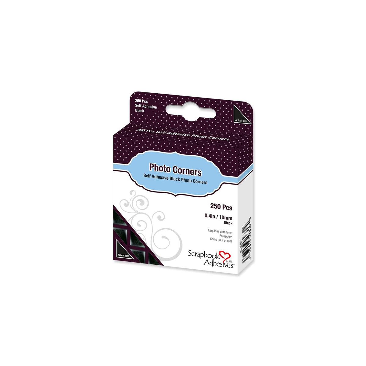 Scrapbook Adhesives Sticker Decal, 3/8-Inch, Black