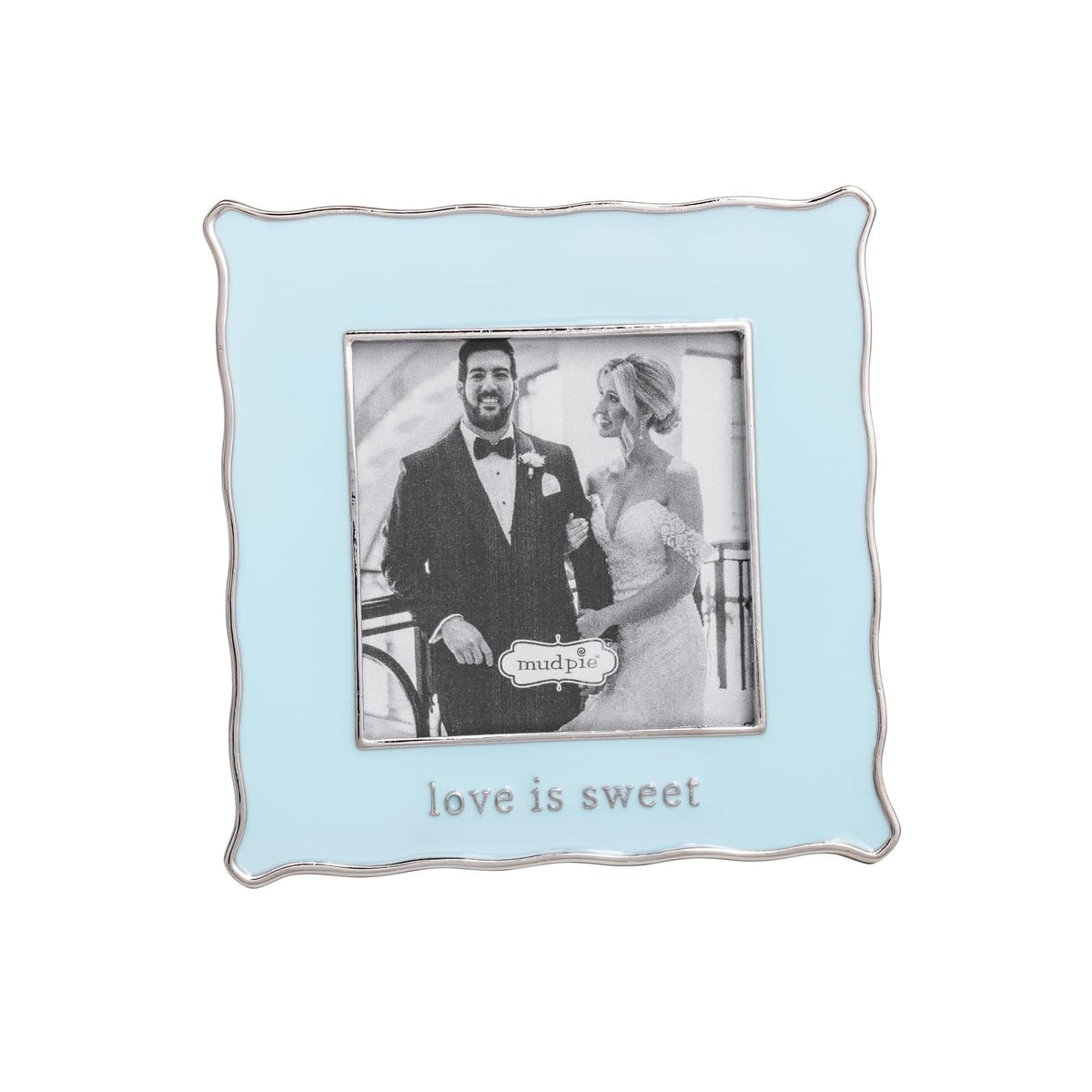 Mud Pie Picture Frame, 4 1/2" x 4 1/2", Light/Pastel Blue