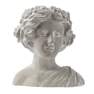 A & B Home Sculpture, 5.5 x 9.1 x 9.4, Whitewash