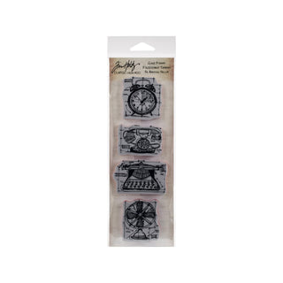 Stampers Anonymous Rubber Stamp, 3" by 10", Grey