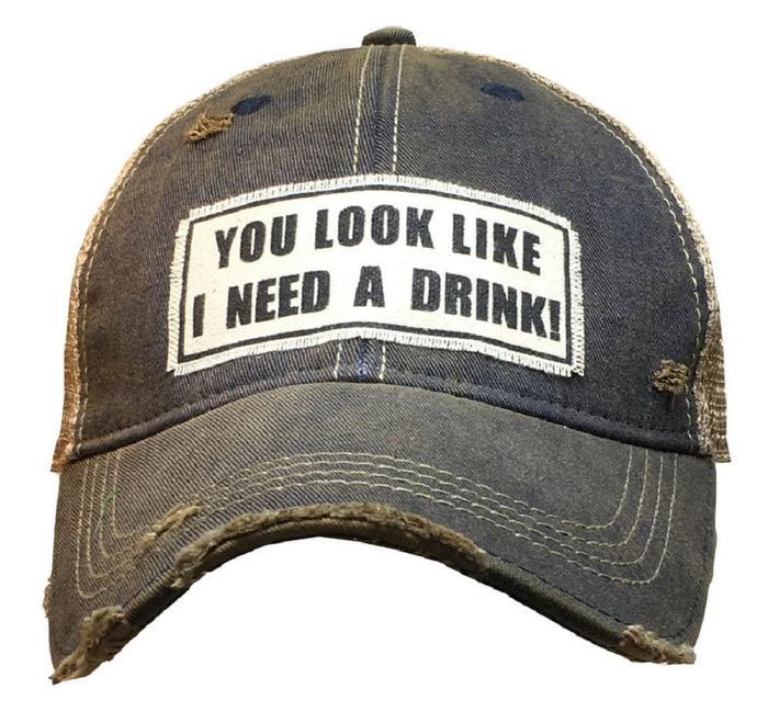 VINTAGE LIFE Hat, You Look Like I Need a Drink, Vintage