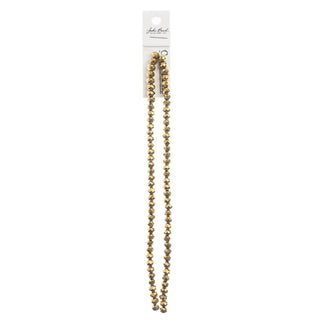John Bead Craft Bead, 4mm x6mm, Opaque Gold Iris
