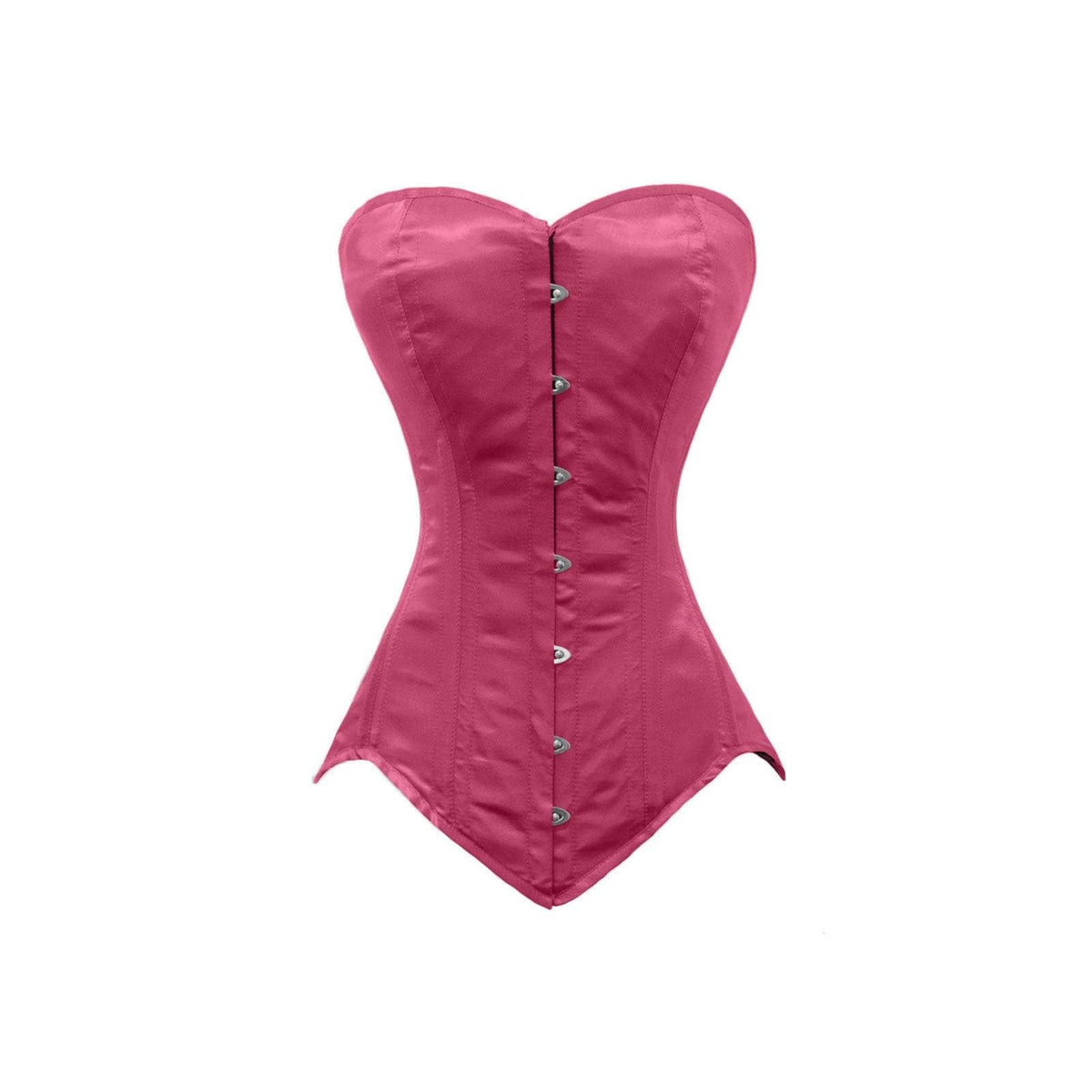 luvsecretlingerie Corset, X-Small, Maroon Satin (Long Torso-fit Well for 5'10"/1