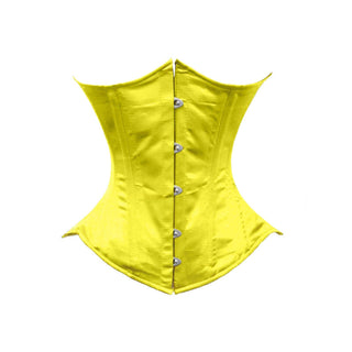 luvsecretlingerie Corset, 3X-Small, Yellow Satin (Normal Torso-fit Well for 12.2