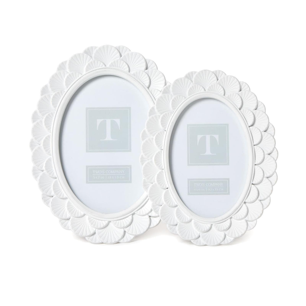 Two's Company Picture Frame, 7-Inch, White