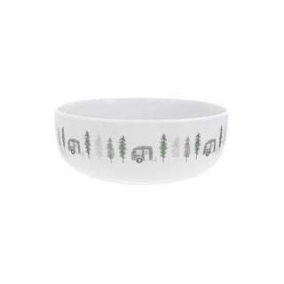 Pavilion Gift Company Dishware Bowl, 6.25", White, Green
