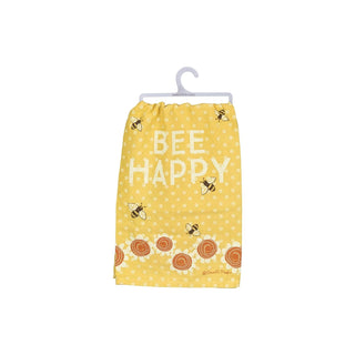 Primitives by Kathy Towel, 28" x 28", Bee Happy- Yellow