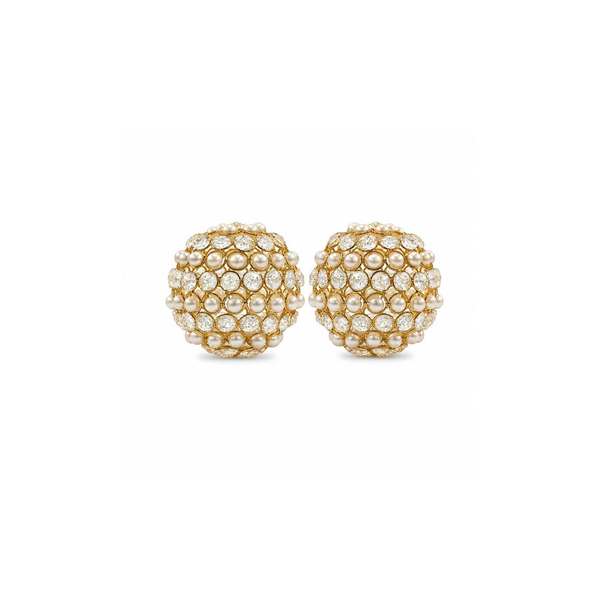 Modern Day Accents Sculpture, 4-Inch Diameter, Gold With Pearl