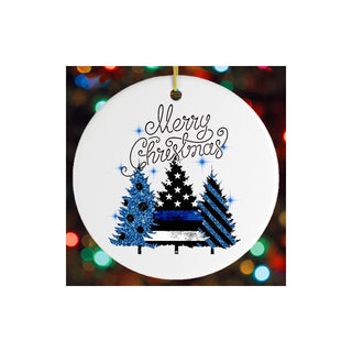 OrnamentallyYou Hanging Ornament, Merry Christmas Police Officer Ornament, Elega