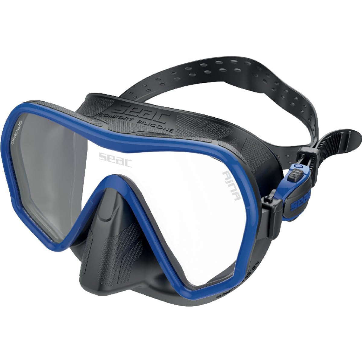 Seac Ajna, Frameless Scuba Diving Mask with Wide View, 100% Silicone Skirt
