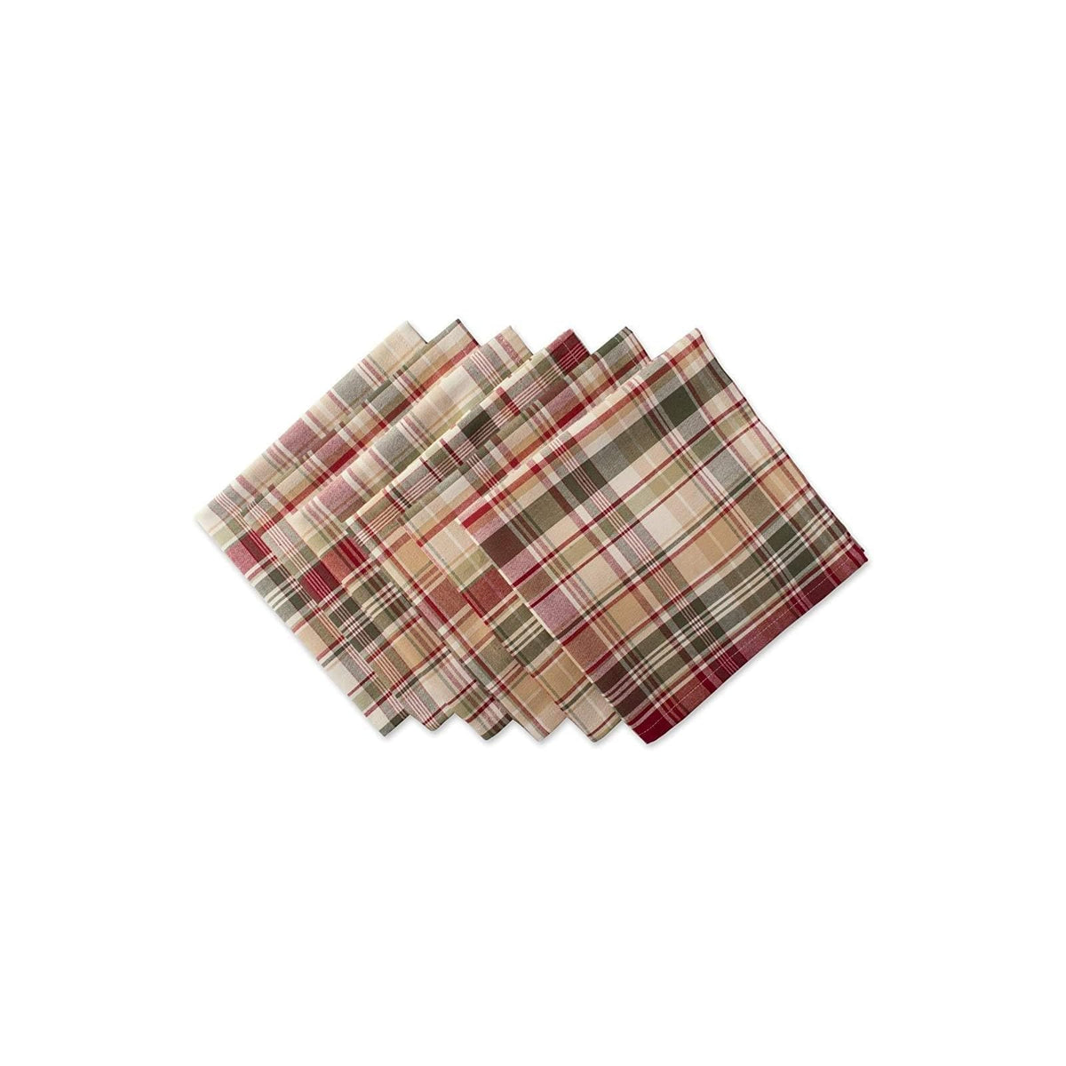 DII Cloth Napkin, 20" x 20" (Set of 6), Plaid
