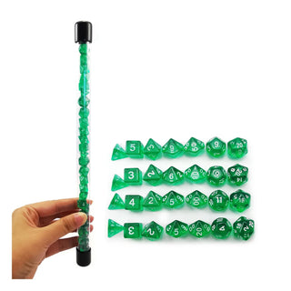 BESCON DICE Game Dice, Mini, 4x7pcs Mini Gem Green