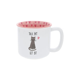 Pavilion Gift Company Drinking Cup, 18 Ounces, White, gray, and pink