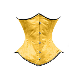 luvsecretlingerie Corset, Small, Yellow Gold (Black Trim)