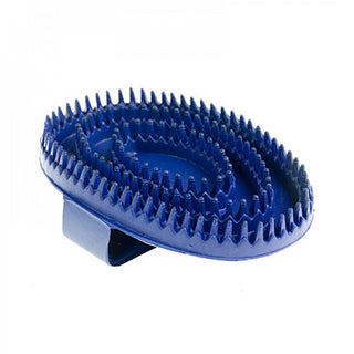 Horze Rubber Curry Comb - Size:Large Color:Blue