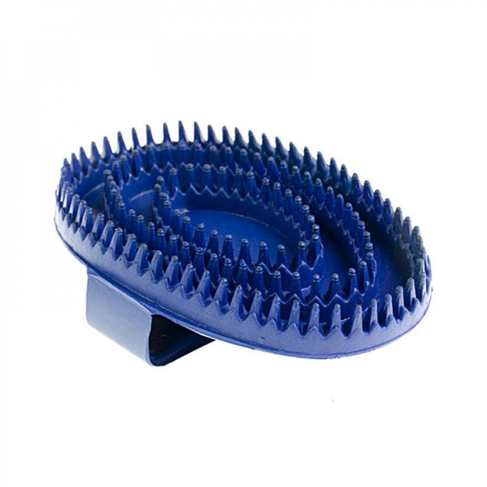 Horze Rubber Curry Comb - Size:Large Color:Blue