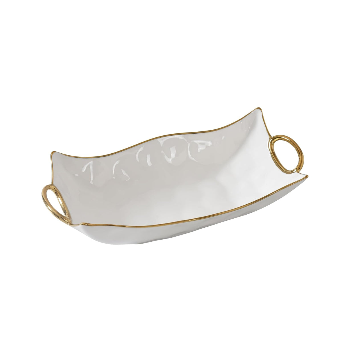 Pampa Bay Dishware Place Setting, Large, White and Gold