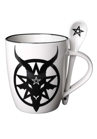 Pacific Trading Baphomet Tea Coffee Mug & Spoon Set Witches Brew by Alchemy