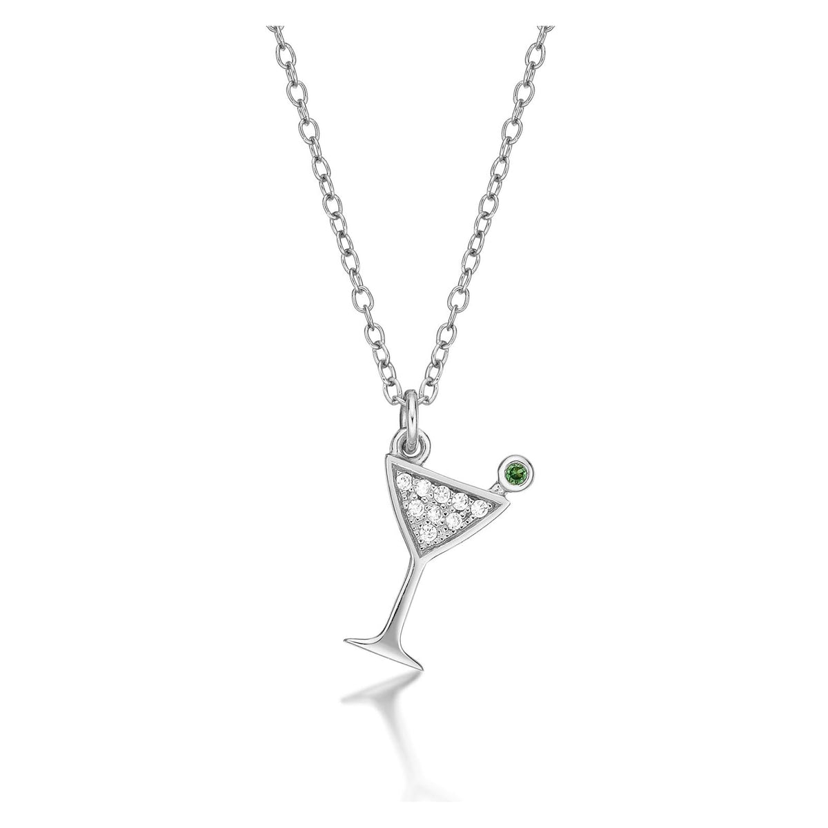 Diamond Treats Necklace, 14 millimeters, Silver - Version 1