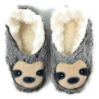 Oooh Yeah Socks Women's Cozy Slippers, Oooh Yeah Sherpa Socks Funny Fluffy Fuzzy Animal Comfy Soft House Slippers (M, Sloth Steps)