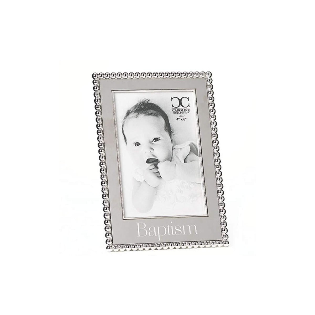 Roman Picture Frame, 8"H, Black, White