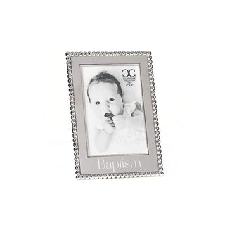 Roman Picture Frame, 8"H, Black, White