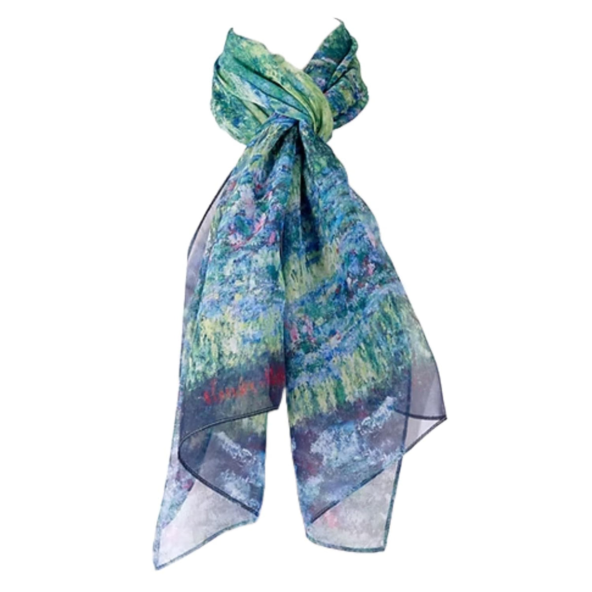 Galleria Enterprises Scarf, One Size, Monet Japanese Bridge