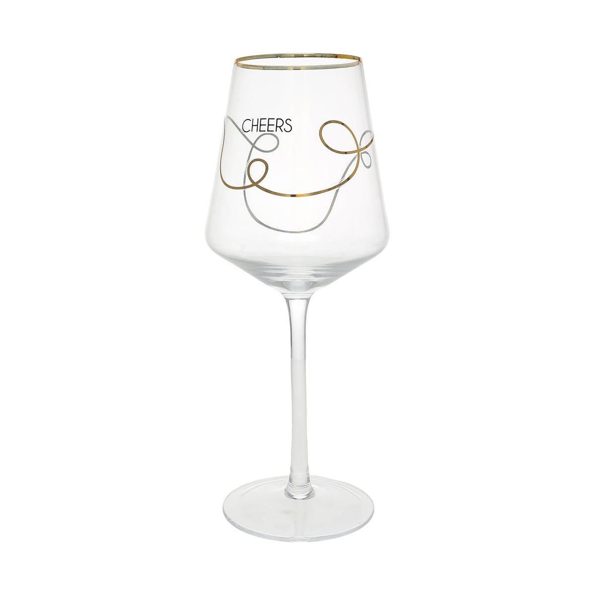 Pavilion Gift Company Drinking Cup, 17 Ounces, Gold, Black & Clear