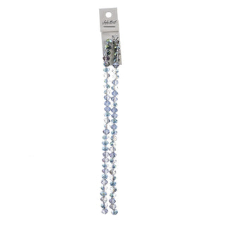John Bead Craft Bead, 6mm x 8mm, Transparent Rose Green Luster