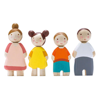Comfy Hour Tender Leaf Toys Dollhouse People, Wooden Family, Set of 4