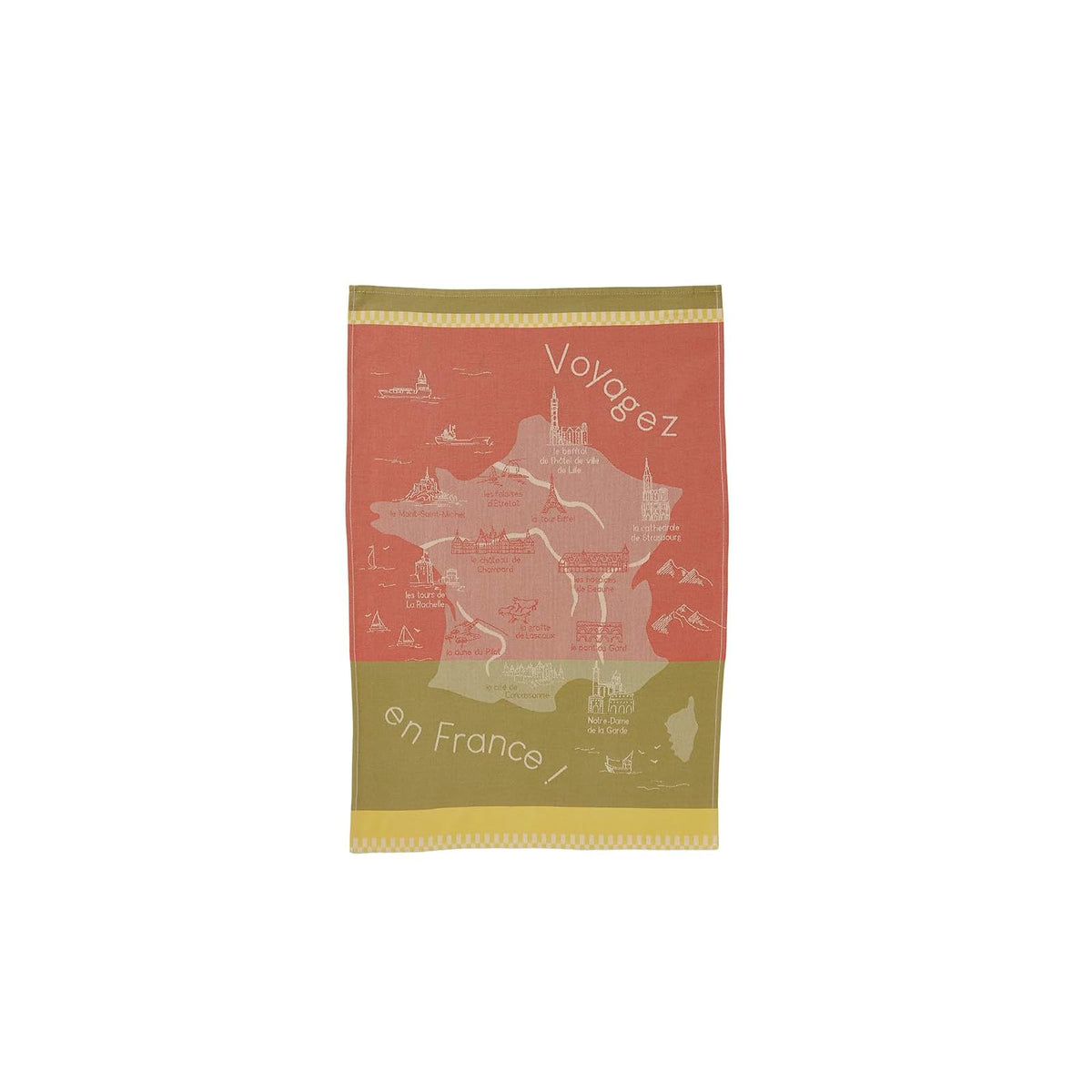 Coucke Towel, Multicolor, Monuments of France