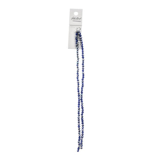 John Bead Craft Bead, 3mm x 4mm, Opaque Dark Sapphire w/Half Iris