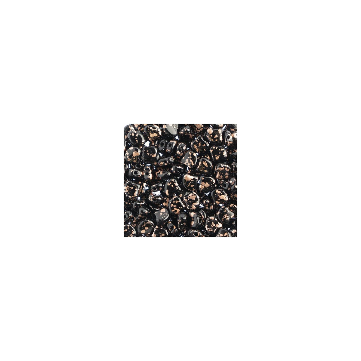 John Bead Craft Bead, 7.5mm, Jet Copper Splash