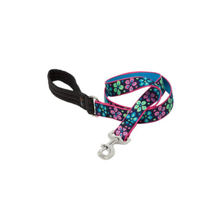 LupinePet Leash, 1" wide; 4-ft long, Flower Power