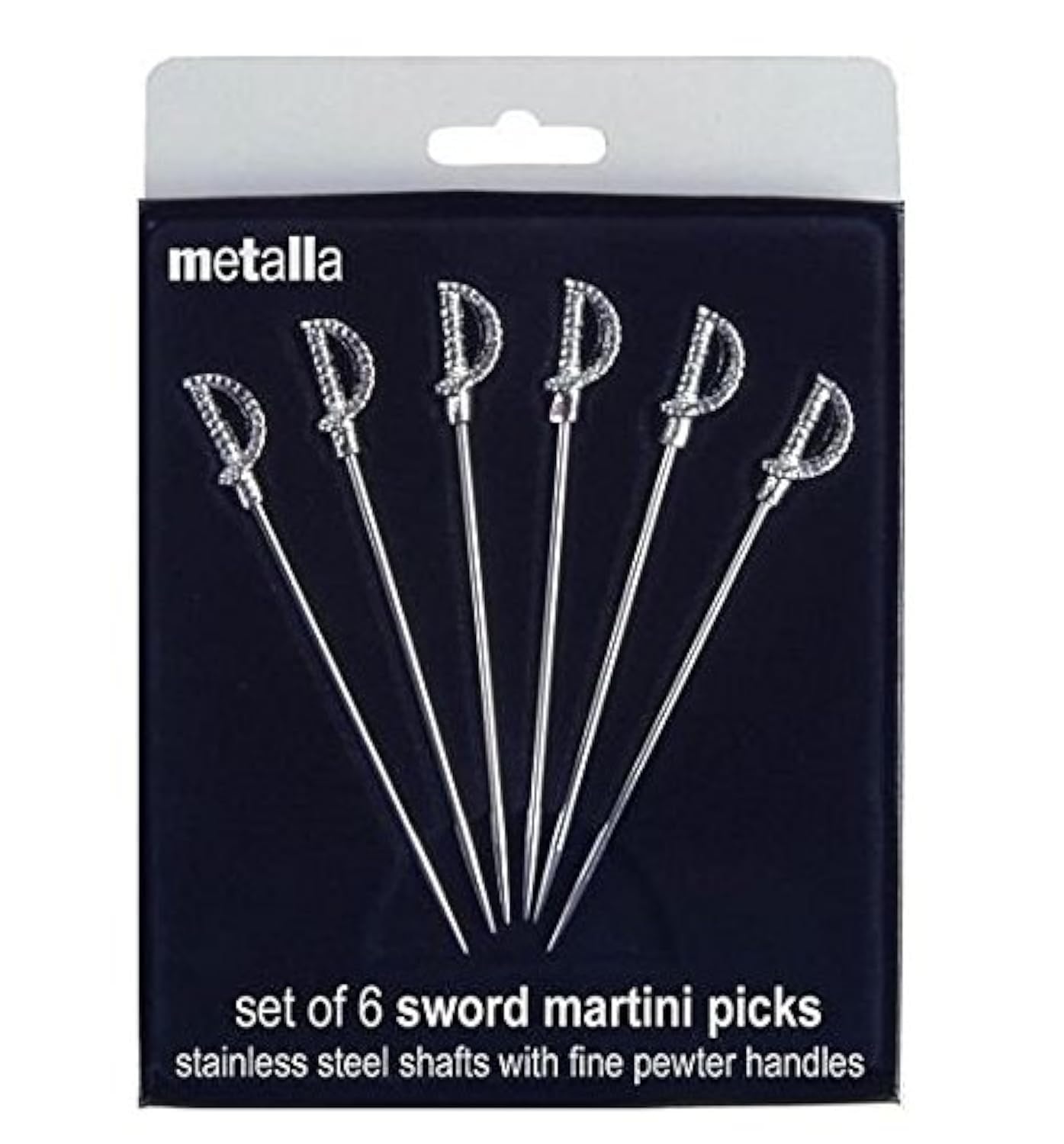Prodyne Miniature Sword Martini Picks (Set of 6) Metallic