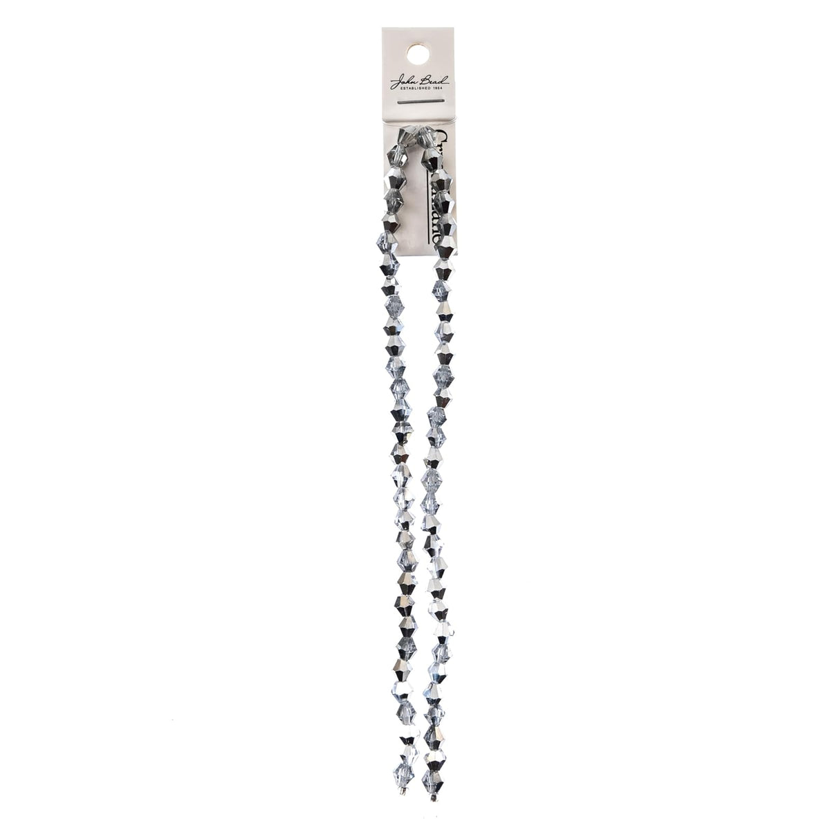 John Bead Craft Bead, 6mm, Transparent Half Silver Iris