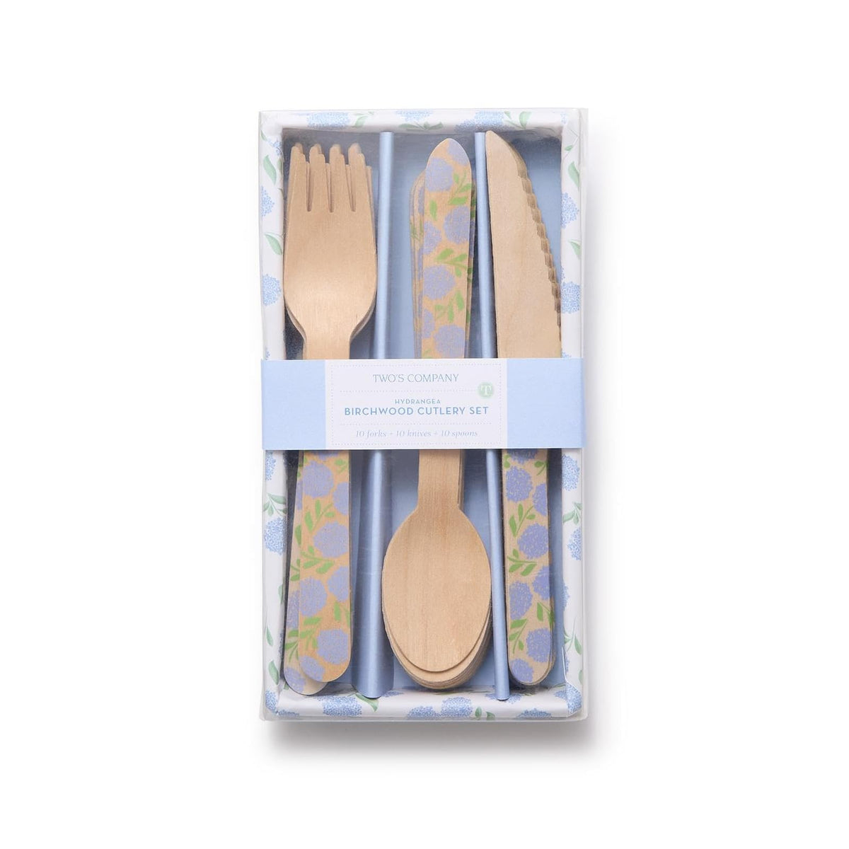 Two's Company Flatware, 6 inches, Hydrangea