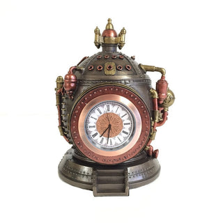 Unicorn Studio Steampunk Time Machine Clock & Trinket Box Statue