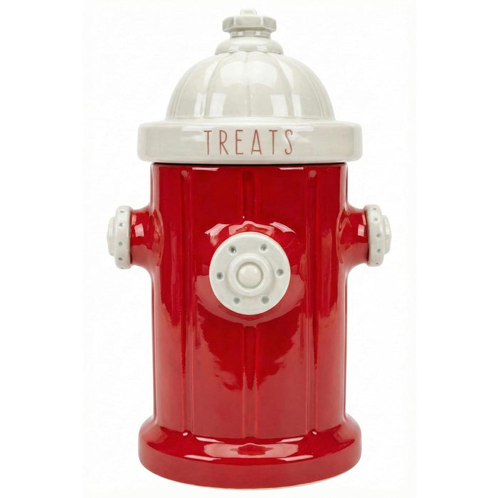 Blue Sky Clayworks Clayworks Fire Hydrant Treat Jar, Red